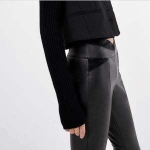 Zara Faux Leather Leggings size M NWT